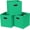 Green, variant on Fabric Cubby Storage Bins,13x13x13 Inches ,Cube Organizer Bins Foldable Storage Bins with Dual Handles Fabric Organizer Bins and Basket Storage Box,Set of 3 ,Navy Blue