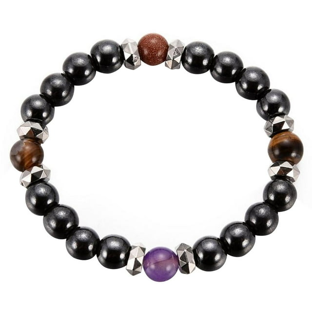 Accesorio de pulsera de hematita magnética Simple para mujer a la moda