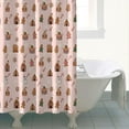 thumbnail image 4 of Pink Christmas Gingerbread House Pattern Shower Curtain 72"x72" ,Bathroom Decorative Shower Curtains Set with 12 Hooks,Modern Waterproof Washable Shower Curtain, 4 of 6