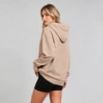 thumbnail image 4 of Hoodies for Women Casual Button Long Sleeve Hooded Sweatshirt Pullover Tops for Fall Winter 2026, 370, 4 of 5