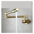 thumbnail image 1 of Brass Kitchen Faucet Tap Wall Mount Single Cold Single Hole Mixer Rotate Fold Faucet Chrome ,Easy to Install, 1 of 7