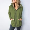 thumbnail image 2 of YanHoo Womens Zip Up Sweatshirts Lightweight Athletic Long Sleeve Hoodie Jackets Workout Full Zip Up Tunic Sweatshirt Solid Casual Sweater Tops 2024 Fall Clothes Clearance Sales, 2 of 6