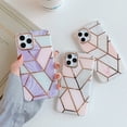 thumbnail image 2 of Case for iPhone , Slim Full Body Stylish Protective Case Marble Phone Case Thickened Anti Drop，Purple Rhombus Iphone 11 Pro Max, 2 of 8