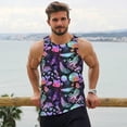 thumbnail image 6 of KLL whale fish octopus Print Men's Muscle Gym Workout Stringer Tank Tops Bodybuilding Fitness T-Shirts Tank Tops Men-3X-Large, 6 of 7