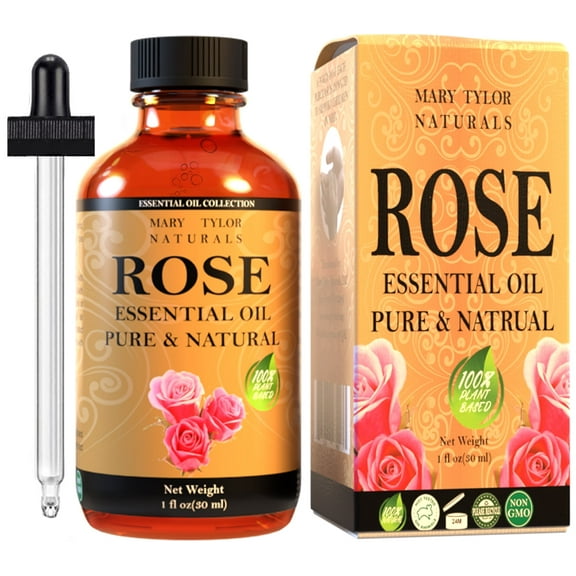 Rose Essential Oil (1 oz) by Mary Tylor Naturals, Therapeutic Grade 100% Natural, Perfect for Aromatherapy, and Much More...