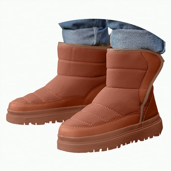 UngA Little Boys Girls Winter Boots Warm Shoes Water-Resistant Comfy Non-Slip Ankle Boots Cold Weather Insulated Outdoor Mid Calf Walking Shoes Snow Boots Boy Girl (Little Kid/Big Kid),Size 3