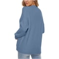 thumbnail image 6 of HuaLeiMao Women's Fall Winter Sweaters V Neck Long Sleeve Knitted Sweater Ladies Fashion Solid Color Cozy Casual Pullover Tops, 6 of 6