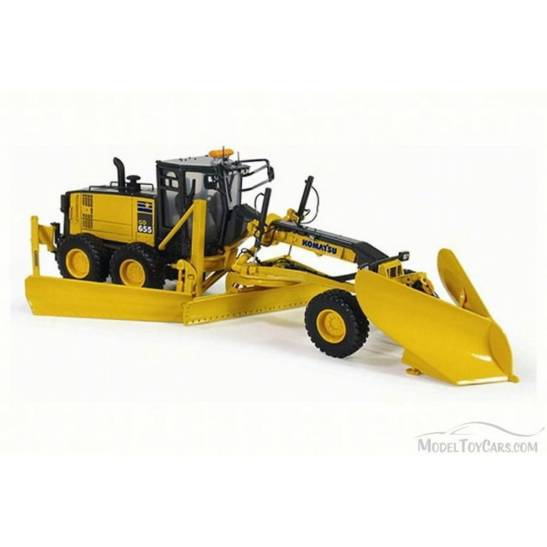 Komatsu GD655-5 Motor Grader wtih V-Plow & Wing, First Gear 50