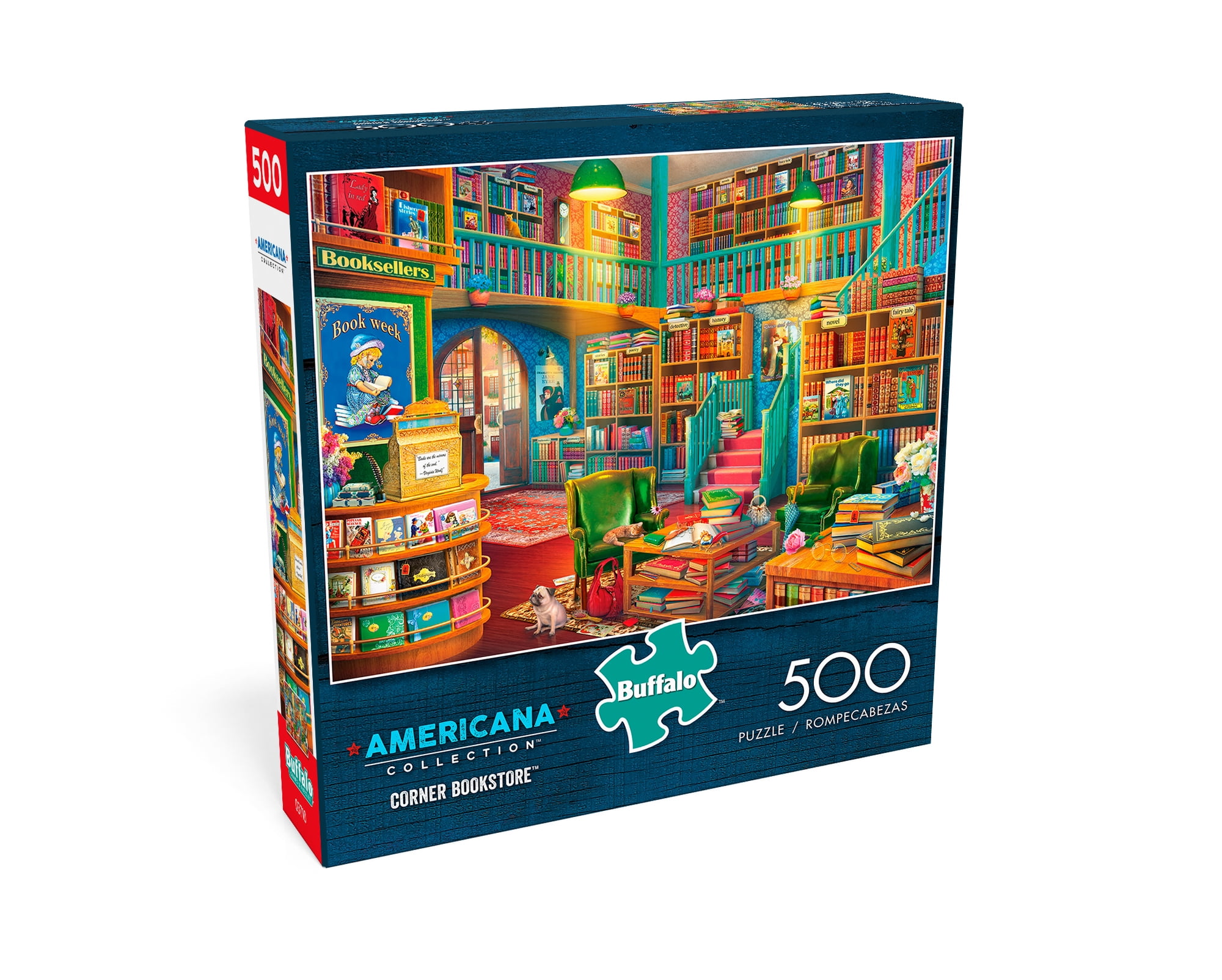 Buffalo Games Americana Collection Corner Bookstore 500 Piece Jigsaw Puzzle
