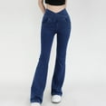 thumbnail image 2 of Sevevn Bell Bottom Jeans for Women High Waisted Stretchy Flare Jeans with Pockets Trendy Crossover Pull On Flare Jeggings, 2 of 4