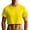 A-Yellow2141, variant on XIAONU Mens Solid Cropped Short Sleeve Tees Crew Neck Cropped Tops Slim Fit Street Tees