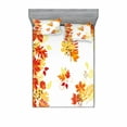 thumbnail image 2 of Ambesonne Fall Fitted Sheet & Pillow Sham Set, Tree Leaves and Berries, Twin, Multicolor, 2 of 3