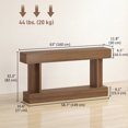 thumbnail image 3 of HOMCOM Table Console de 63 Pouces de Long, Table d'Entrée Vintage, Brun Foncé, 3 of 10
