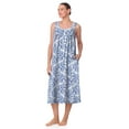 thumbnail image 2 of Aria Women's Sleeveless Long 100% Cotton Nightgown in 46", Sizes XS to 5X, 2 of 7