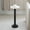 White/Black, variant on COZAYH Pedestal Small Drinking Table with Scratching Distressed Finish, Contemporary Metal Base End Table, Light Espresso