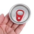 thumbnail image 2 of 10 tapas de lata de refresco con anilla protectora de aluminio para tapas abiertas, tapas de sellado para cerveza, refrescos y bebidas, tapas de boca ancha rojas, 2 of 7