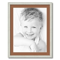 ArtToFrames 22x28 Matted Picture Frame with 18x24 Single Mat Photo Opening Framed in 1.25 Off White Wash on Ash and 2 Paloma Mat (FWM-4098-22x28)