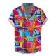 thumbnail image 2 of Camisas hawaianas divertidas con estampado 3D para hombre, camisas con botones y solapa con personalidad, blusas de manga corta de gran tamaño, ropa para hombre, 2 of 5