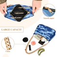 thumbnail image 4 of Blue Camouflage Print Womens Chain Shoulder Bag Tote Handbag Clutch Hobo Purse with Zipper for Travel Casual, 4 of 7