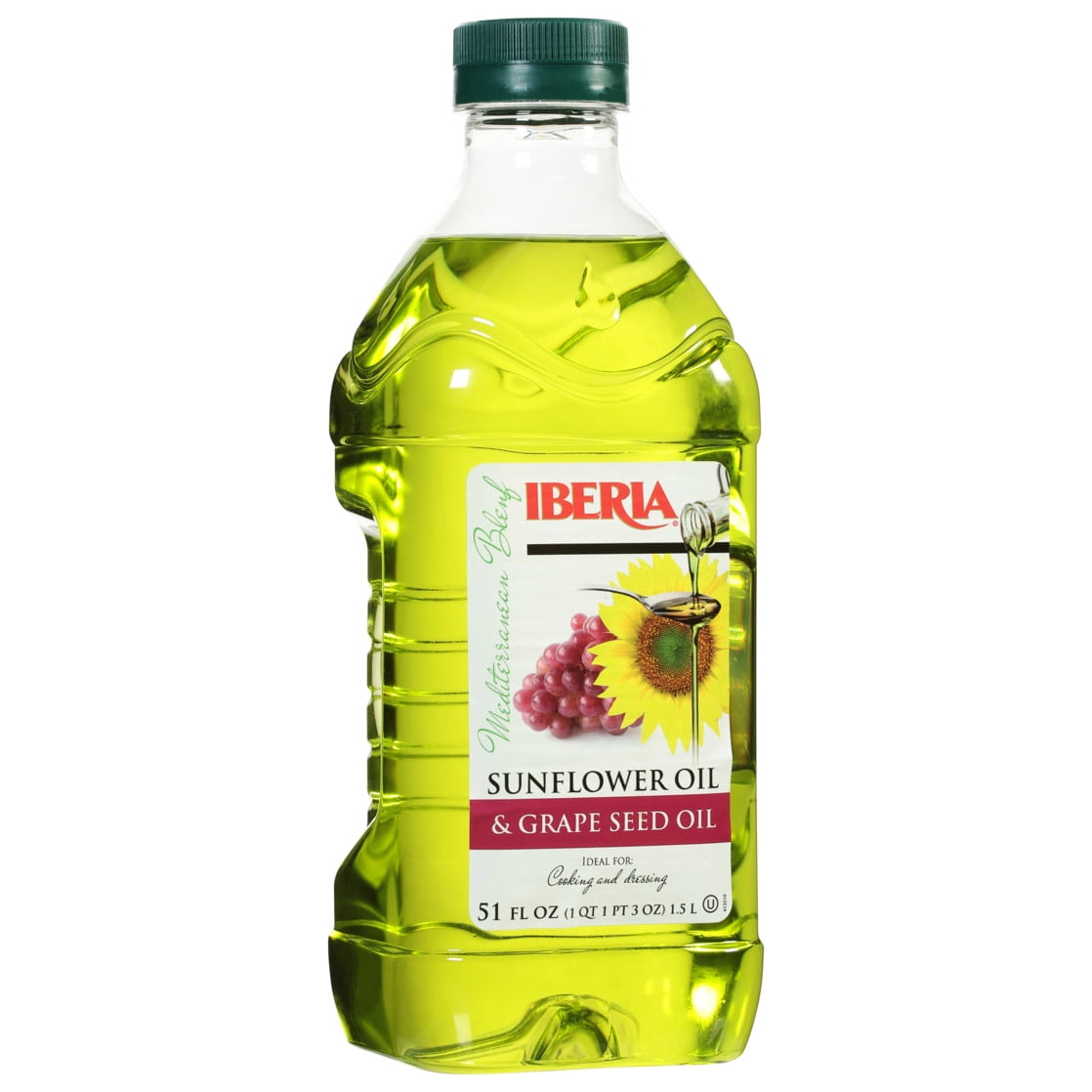 (2 pack) Iberia Mediterranean Blend Sunflower Oil & Grape Seed Oil 51 fl oz