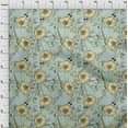 thumbnail image 4 of oneOone Viscose Jersey Light Blue Fabric Floral Sewing Material Print Fabric By The Yard 60 Inch Wide, 4 of 4