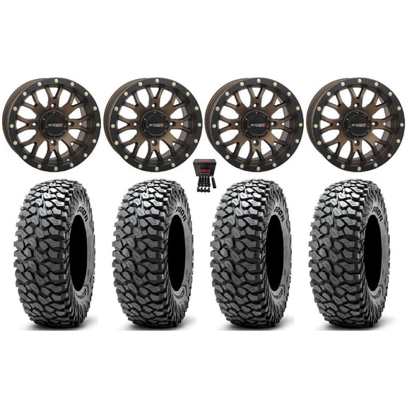 System 3 ST-3 15" Wheels Bronze 32" RocScraper Tires Can-Am Commander Maverick Renegade Outlander Defender