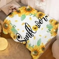 thumbnail image 6 of Sunflower Throw Blanket Kids Small Spring Summer Flower Blanket for Girls Boys Child Blanket Couch Sofa Soft Lightweight Fuzzy Fleece Cozy Plush Blankets Yellow Floral Blanket Decorative 40x50, 6 of 6