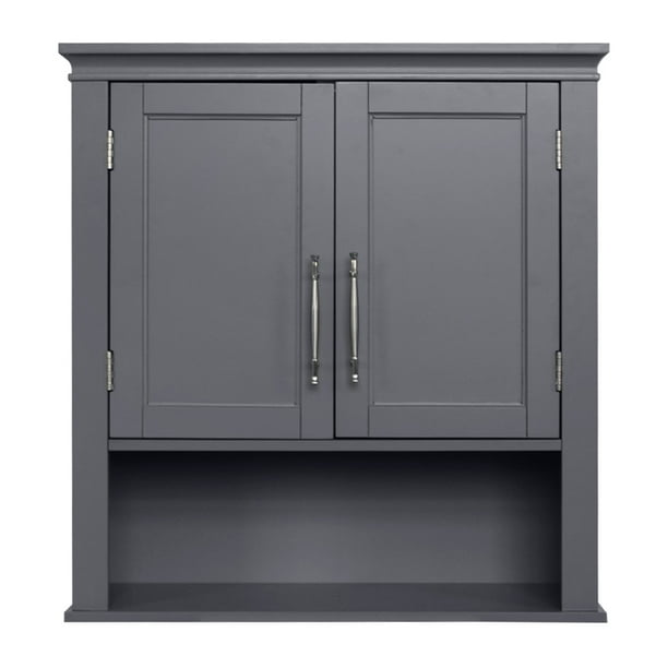 Farmhouse Medicine Wall Mounted Cabinets Wooden Storage Organizer Cabinets For Bathroom Kitchen Living Room Laundry Room Wall Cabinets With Doors And Shelves Over The Toilet Gray A1554 Walmart Com Walmart Com
