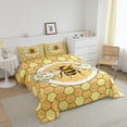 thumbnail image 2 of YST Cute Honeybee Comforter Set, Spring Garden Geometric Bedding, King, 2 of 5