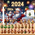 thumbnail image 5 of 2D Christmas Chicken Home Holiday Advent Calendar Countdown Set Tree Decorations Ornaments 2024, 5 of 8
