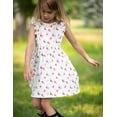 thumbnail image 2 of Vestido Arshiner para niña pequeña, estampado floral, manga con volantes, sin espalda, 4T, 2 of 7