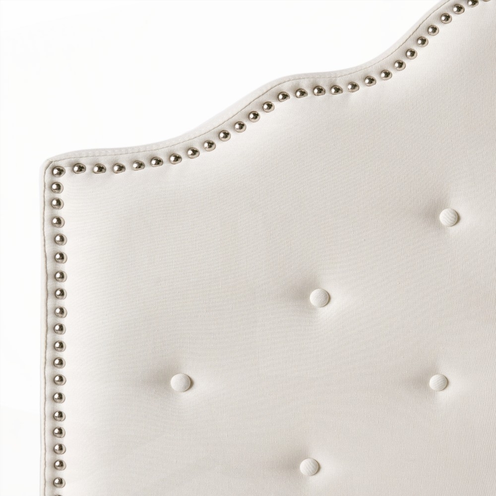 Tufted Headboard - Queen Size, Solid Wood & Metal, Modern Design