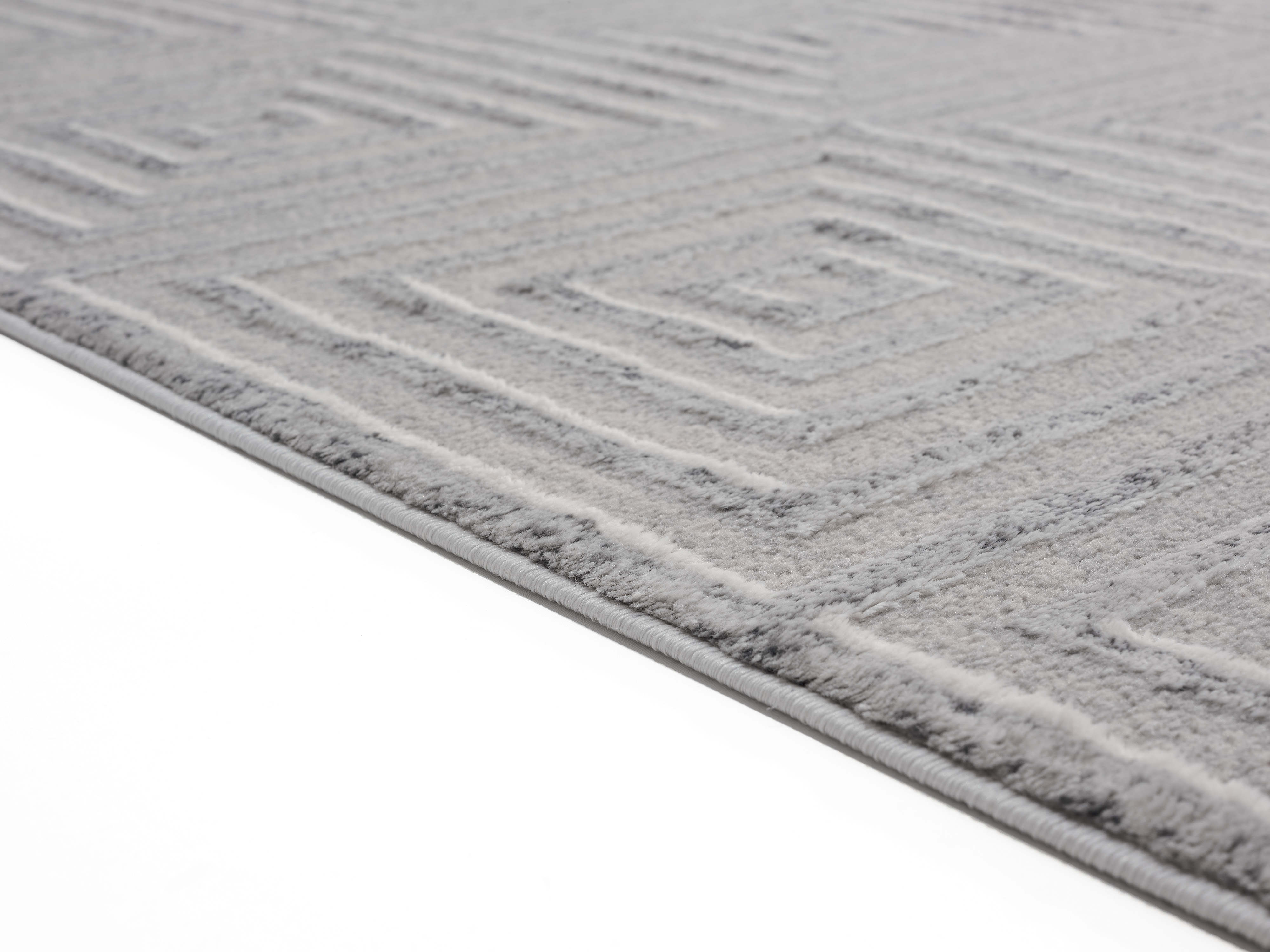 United Weavers Rasbora Piraya Contemporary Geometric Area Rug, Silver, 12'6" x 15'