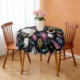 thumbnail image 3 of Round Tablecloth Wrinkle Free 60 Inch Floral Table Cover Daisy Pattern Kitchen Dining, 3 of 5