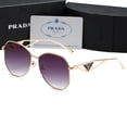 thumbnail image 1 of Prada Gafas Redondas Irregulares Con Marco De metal Transparente De Sol De Moda Gao Jiahui unisex, 1 of 2