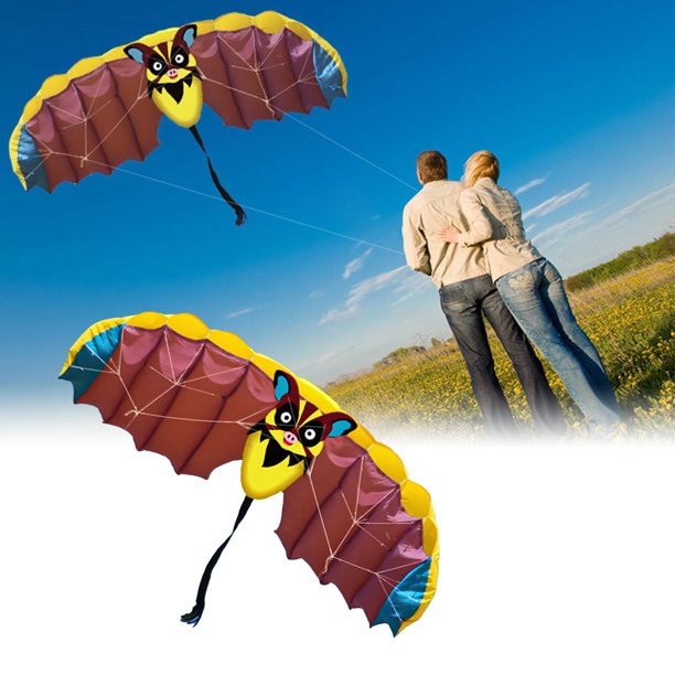 BetterZ Stunt Kite Bat Design Easy to Fly Soft Dual Line Stunt Sport