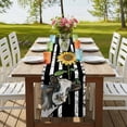 thumbnail image 4 of Table Runners 60 Inches Long Dress Scarves, Vintage American Flag Farmhouse Kitchen/Dining Table Runner, Small Coffee Tablerunners, Farmhouse Cow Sunflowers 13x60 Inch, 4 of 9