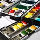 thumbnail image 4 of Set de pintura PHOENIX Professional, 12 colores, de media bandeja portátil, 4 of 8