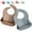 Mauvelous & Slate Grey, variant on Silicone Bibs with Food Catcher, , Adjustable Fit for Babies and Toddlers (Set of 2), Light Blue and Cool Grey, 2-Pack