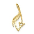 thumbnail image 4 of Real 14kt Yellow Gold Fancy 4mm Diamond Slide Mtg; for Adults and Teens; for Women and Men, 4 of 5