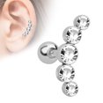 thumbnail image 5 of Jiaroswwei 1Pc Women Stainless Steel Cartilage Helix Tragus Ear Stud Piercing Earring Gift, 5 of 8