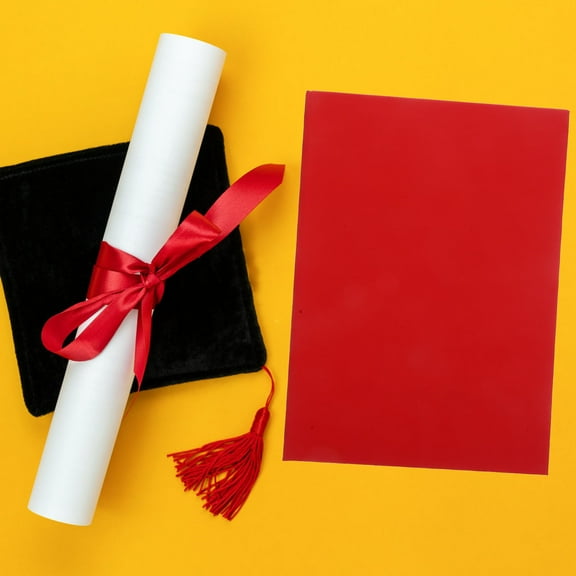 Worgeous Red Certificate Cover Paper Holder for Diplomas and Awards with Design for Protection