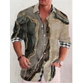 thumbnail image 1 of Camisa de hombre con estampados gráficos degradados, mármol, para exteriores, calle, manga larga, ropa estampada, ropa de diseñador, informal, 1 of 6