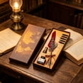 thumbnail image 5 of Steampunk Style Quill Pen Writing Set with Ink and Replacement Pen, Vintage Calligraphy Pen Gift for Journaling and Letter Writing, Decorative Desk Accessory for Writing Enthusiasts, 5 of 6