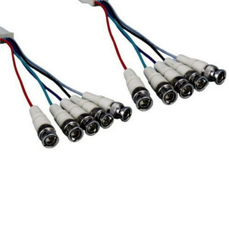 Lot of 10pc Kentek 25 Feet FT Premium 5 BNC RGBHV male to male M/M component 5-channel digital video cable 75ohm mini coaxial high resolution CCTV HDTV
