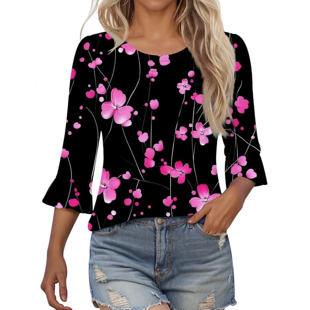 Camiseta con Capucha de Cuello Redondo de Estilo Étnico de Impresión de St. Patrick para Mujeres