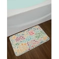 thumbnail image 2 of Nautical Bath Mat, Theme Colorful Outline of Underwater Life Cartoonish Pattern Aquarium, Plush Bathroom Decor Mat with Non Slip Backing, 29.5" X 17.5", Multicolor, by Ambesonne, 2 of 2