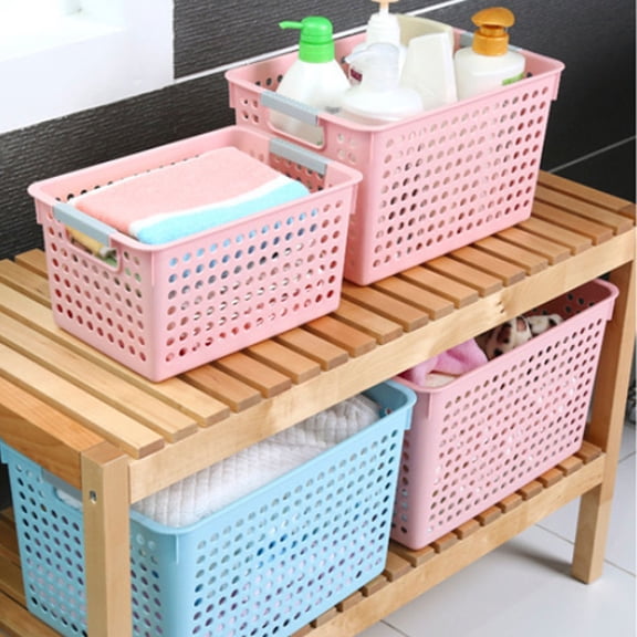 Raindrops Plastic Storage Basket, Rectangular Organizer for Home Use, and Lightweight, 1 Piece