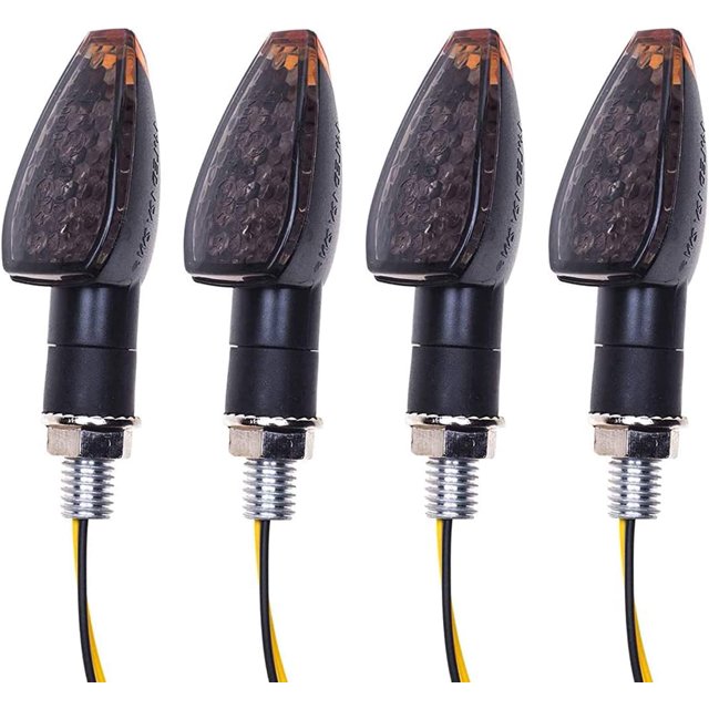 4 Uds intermitentes de motocicleta 14LED intermitentes 12V intermitente Universal impermeable para motocicleta Scooter Quad Cruiser todoterreno