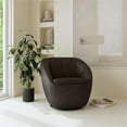 thumbnail image 2 of Home Square Leather Swivel Chair in Dark Brown Finish - Set of 2, 2 of 8